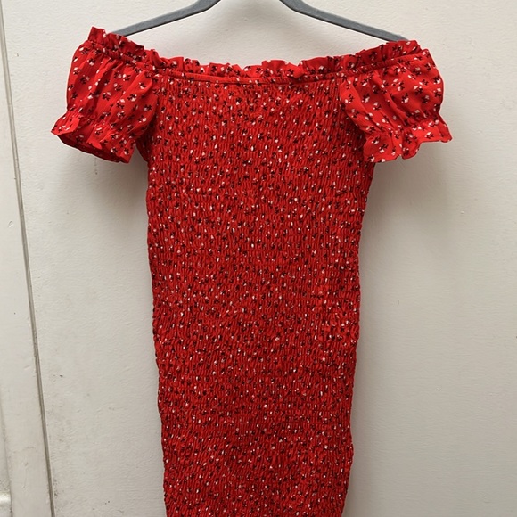 Polly Off The Shoulder Ruched Sundress Size 2 - Picture 6 of 16